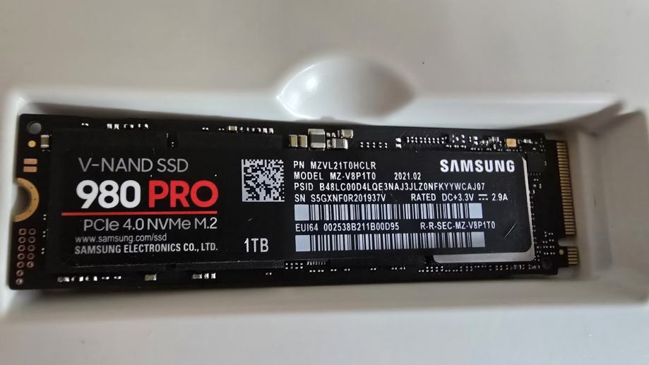 Samsung 980 PRO 1 TB NVME M.2 SSD disk