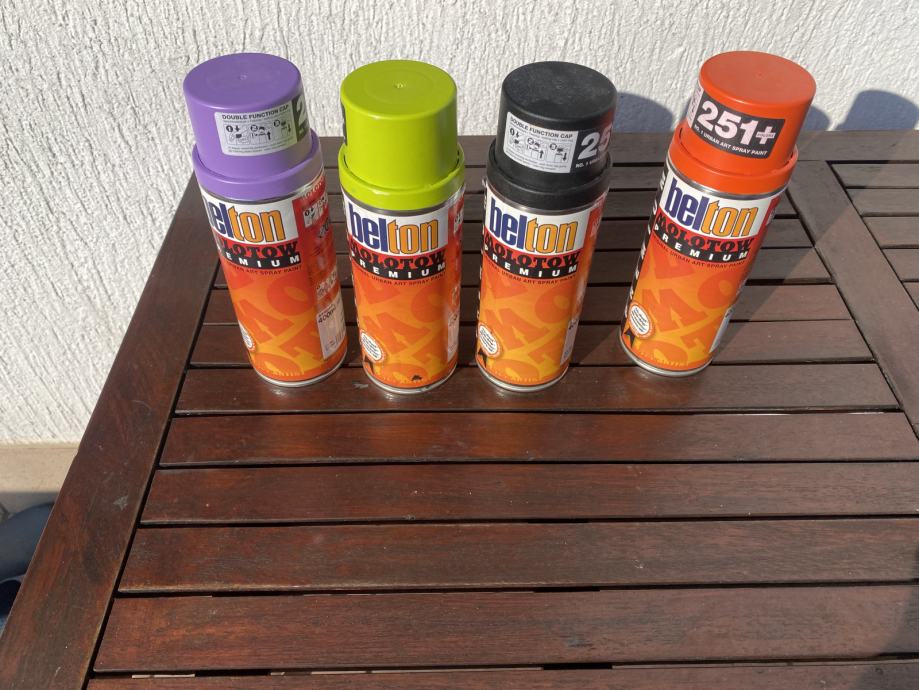 belton MOLOTOW PREMIUM aeroslone barve za grafite, neuporabljene