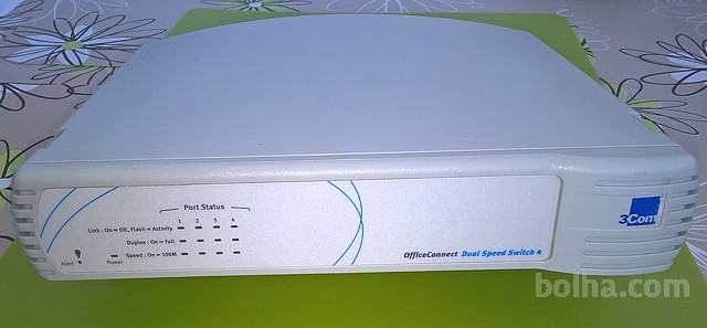 3Com OfficeConnect dual speed ethernet switch s 4 porti