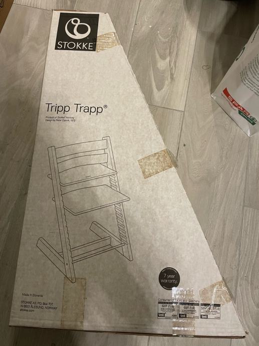 Stokke Tripp Trapp stolček za hranjenje v natur barvi - NOV