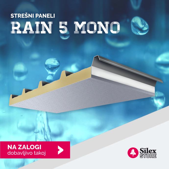 Paket StreŠna Kritina Z Izolacijo Silex Rain 5 Mono Pur 30mm