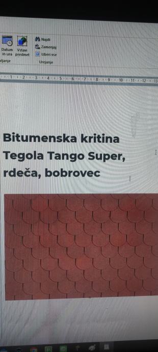 Tegola,bitumenska kritina bobrovec