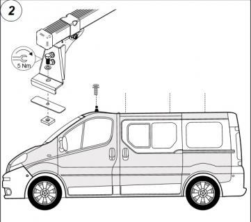 Prva prečka RENAULT TRAFIC, OPEL VIVARO, NISSAN PRIMASTAR