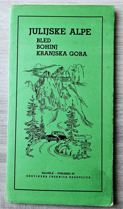 JULIJSKE ALPE BLED BOHINJ KRANJSKA GORA TURISTIČNI RELIEFNI ZEMLJEVID