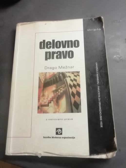 DELOVNO PRAVO  DREGO MEZNAR SKRIPTA LETO 2000 CENA 12,5 EUR