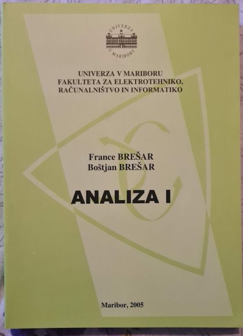 Analiza 1, M. Brešar, B. Brešar