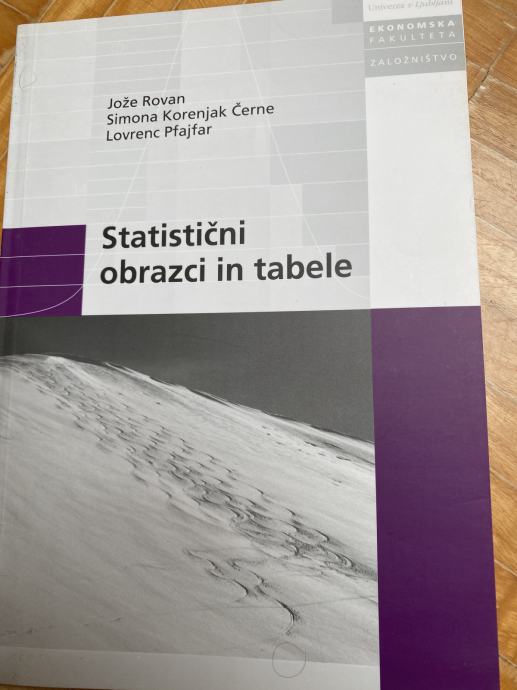 Statistični obrazci in tabele