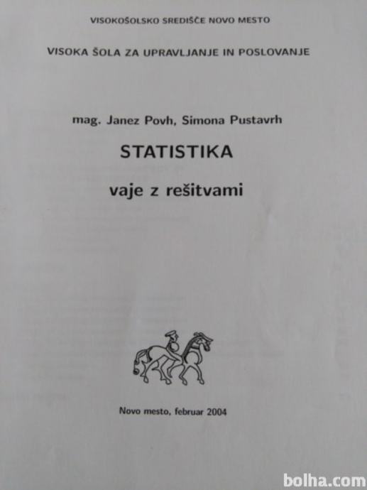 STATISTIKA - Vaje Z Rešitvami