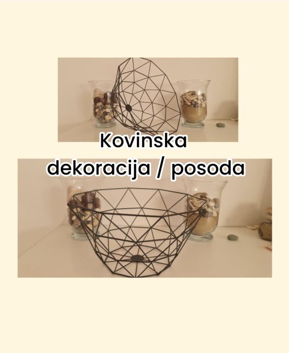 DOM - dekoracija - kovinska vaza/skleda