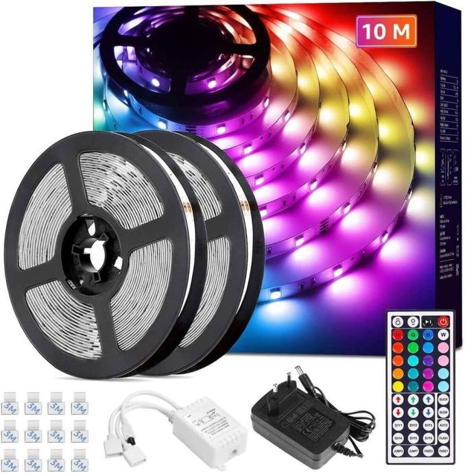 10M SET LED TRAK RGB IP20 – 2X5M 44 TIPK + NAPAJALNIK