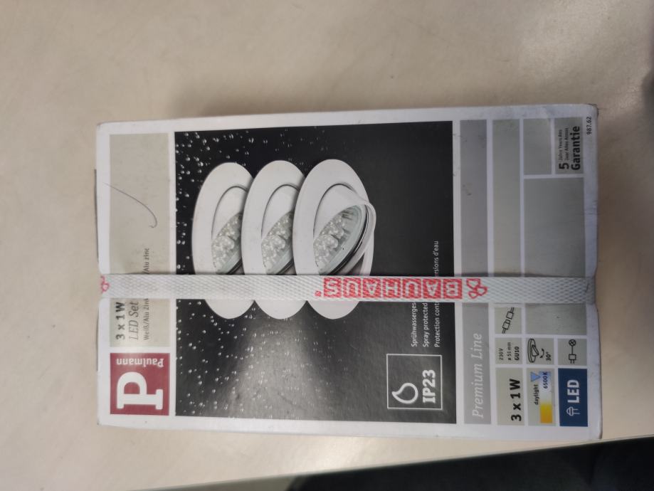 Paulmann 98764 - KOMPLET 3x LED Vgradna svetilka PREMIUM 3xGU10/1W/230