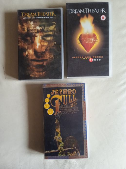 VHS kasete , Dream Theater, Jethro Tull