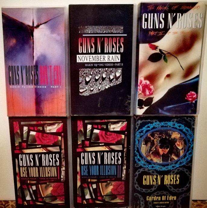 GNR - Guns N Roses: Video antologija, 6x VHS