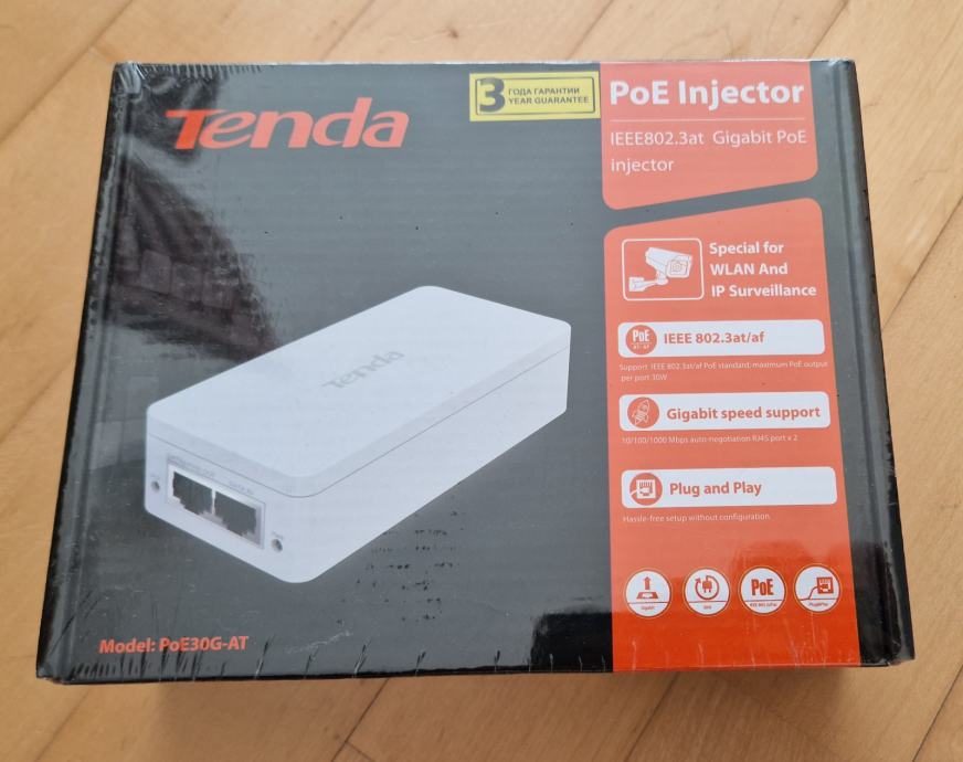 POE Injector Tenda za IP kamere ali ostalo opremo