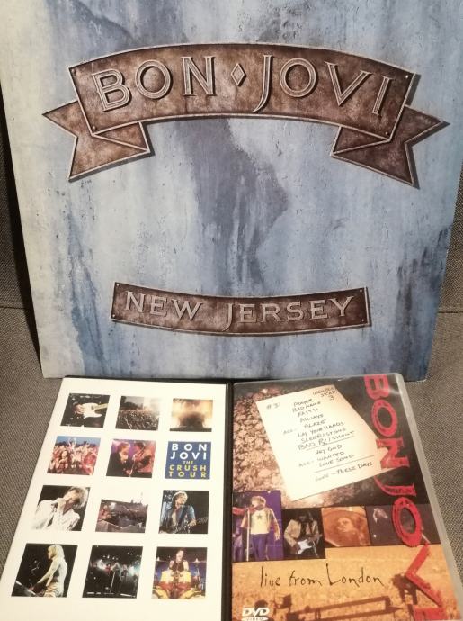 BON JOVI: New Jersey (LP, 1988), 2xDVD: The Crush Tour, Live in London