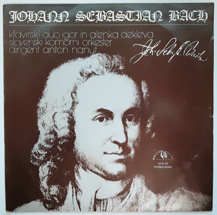 Klavirski Duo Igor In Alenka Dekleva - Johann Sebastian Bach LP