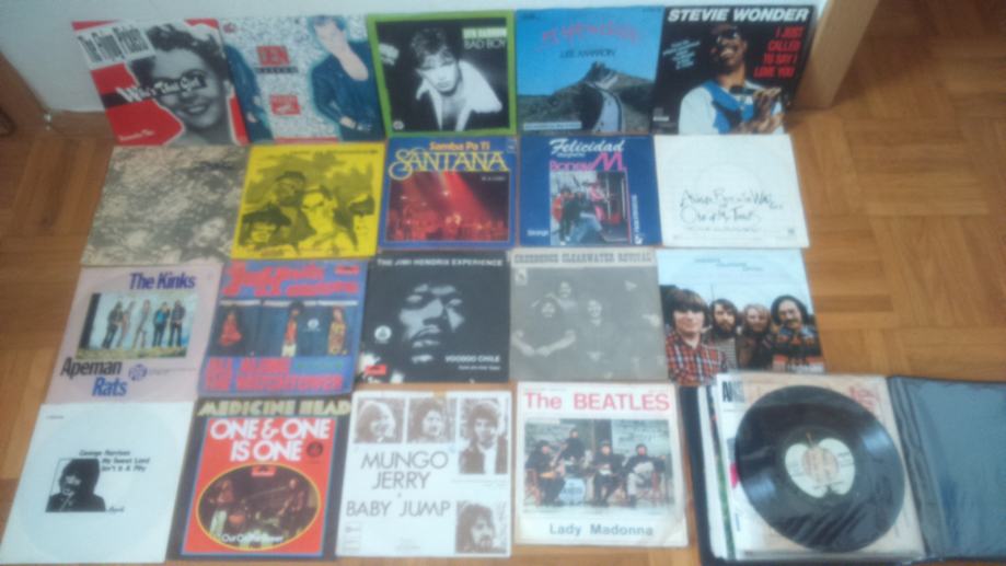 Male plošče, vinilke, rock, pop, heavy metal, disco, Hendrix, Beatles,