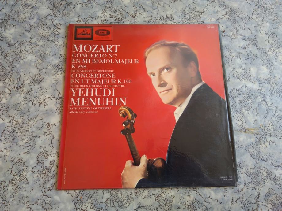 MOZART CONCERTO POUR VIOLON N 7,CONCERTONE K.190,YEHUDI MENUHIN