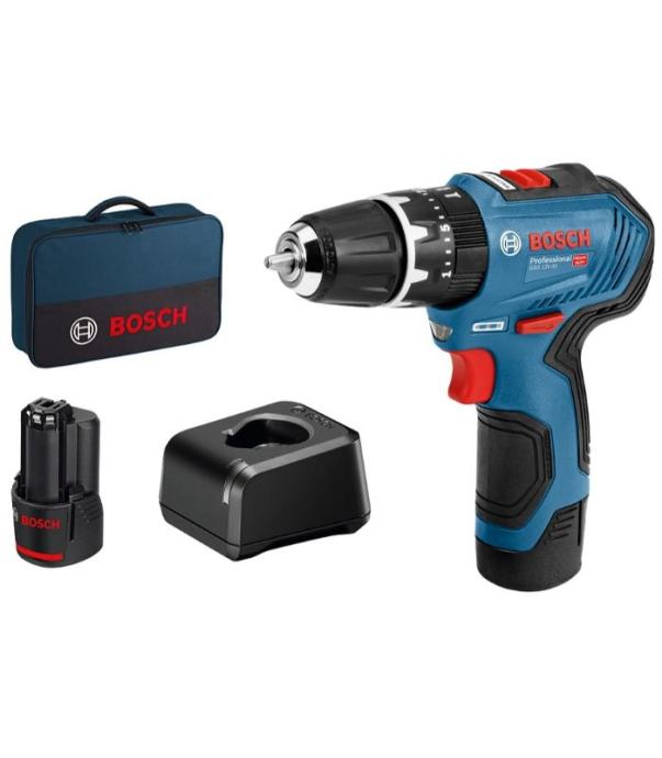 BOSCH GSB 12V-30 Akumulatorski udarni vrtalni vijačnik, set s torbo