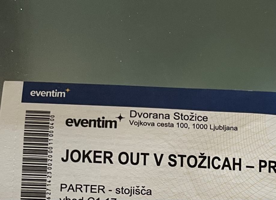 Joker Out - Stožice - koncert- 2karti