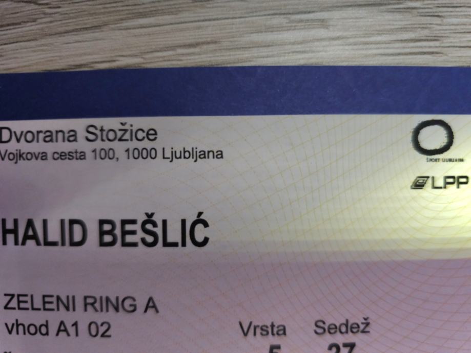 Prodam 2 vstopnici Halid Bešlić - 22.4.23 Stožice