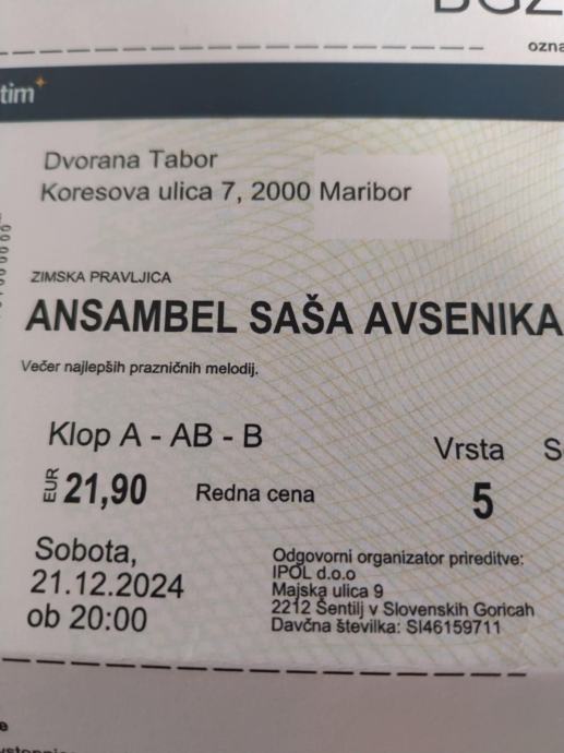 VSTOPNICE Zimska pravljica - Ansambel Saša Avsenika 21.12.2024 ob 20