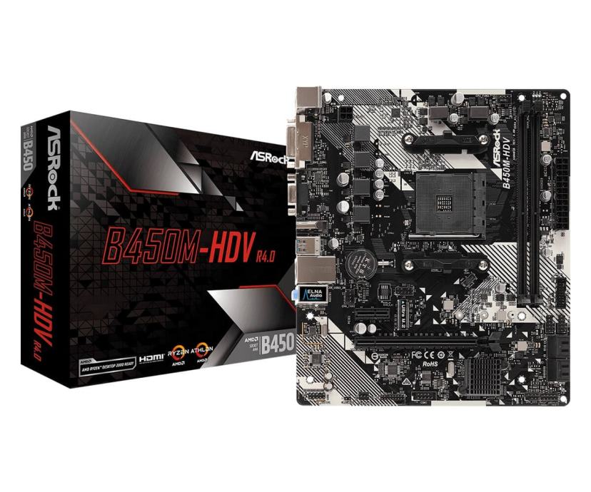 ASROCK B450M-HDV R4.0 AM4 microATX DDR4