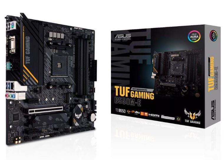 ASUS TUF Gaming B550M-E osnovna plošča, DDR4, AM4, microATX (90MB17U0-