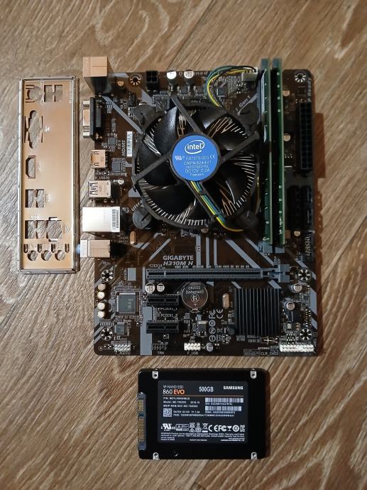 Intel i3 8100 + Gigabyte H310M H + 12GB ram + 500GB ssd