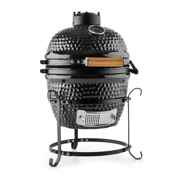 Klarstein PRINCESIZE, ČRNA, KERAMIČNI KAMADO GRIL, 11", DIMLJENJE, BAR