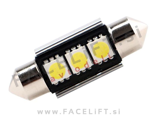 LED žarnica C5W 3x SMD 5050 CANBUS 12V 39mm