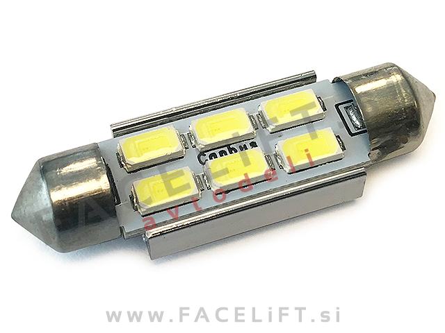 LED žarnica C5W 6x SMD (5730) CANBUS 12V 39mm