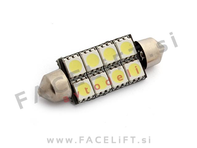 LED žarnica C5W 8x SMD (5050) 12V 41mm