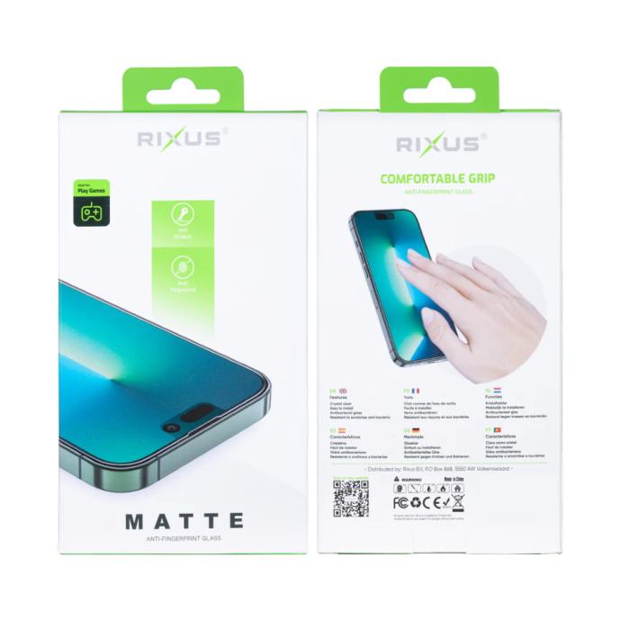 Zaščitno steklo (kaljeno steklo) Rixus Matte za Apple iPhone 13/13 Pro