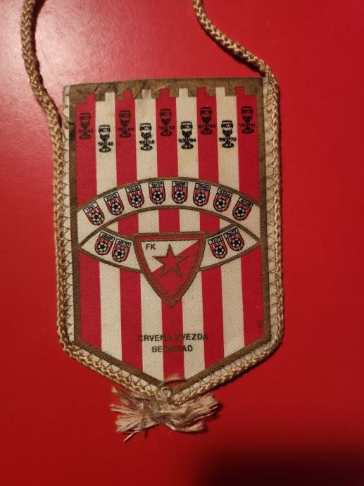 FK CRVENA ZVEZDA,JUGOSLAVIJA  - VINTAGE ZASTAVICA