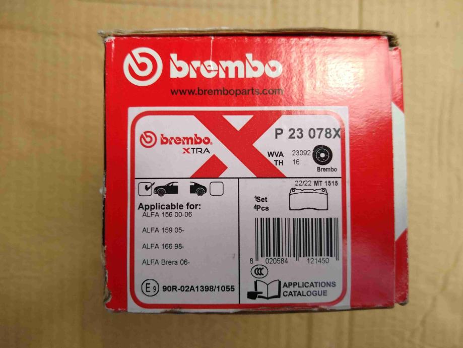 P: rabljene Brembo Xtra zavorne ploščice