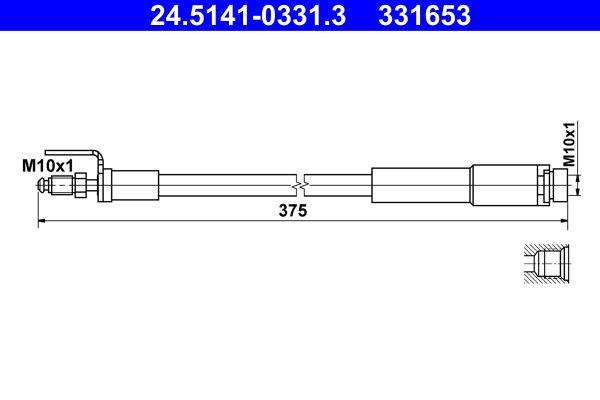 Zavorna cev ATE 24.5141-0331.3