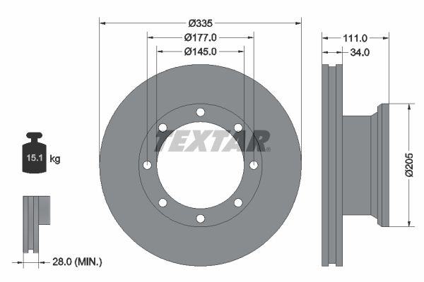 ZAVORNI DISK ▶ TEXTAR 93102300