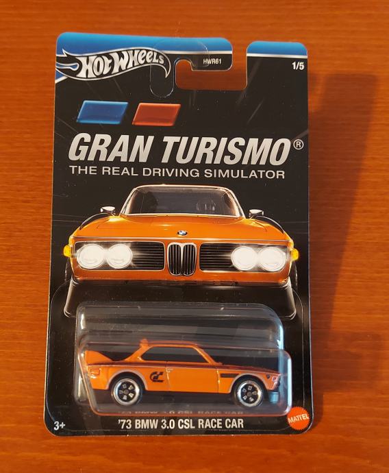 HOT WHEELS GRAN TURISMO 73 BMW 3.0 CSL RACE CAR AVTOMOBILČEK