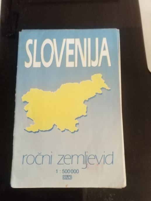 SLOVENIJA ROCNI ZEMLJEVID 1/500 000 CENA 5 EUR