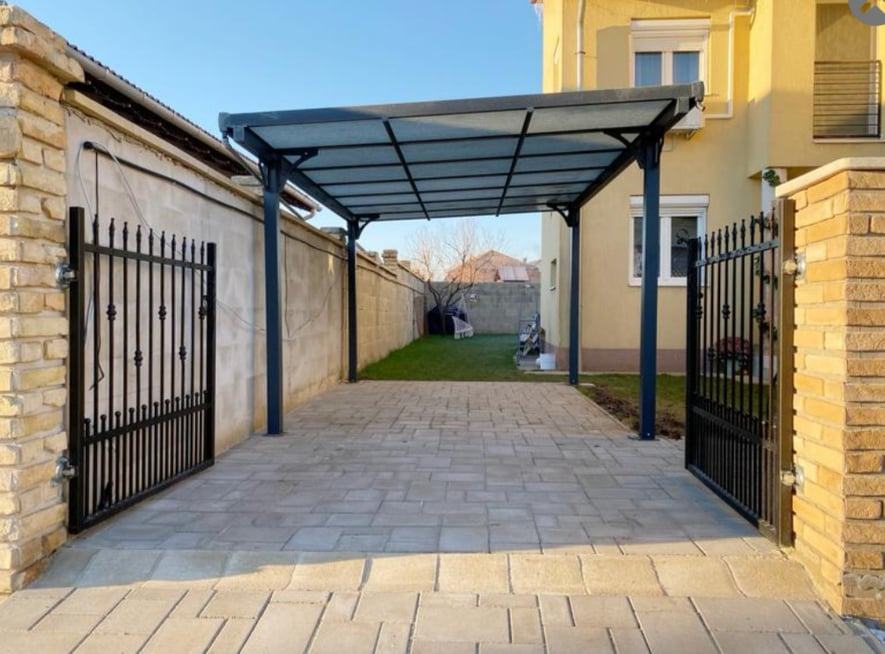 ALU NADSTREŠEK ZA AVTO ALI PERGOLA ZA TERASO, VRT 5X3