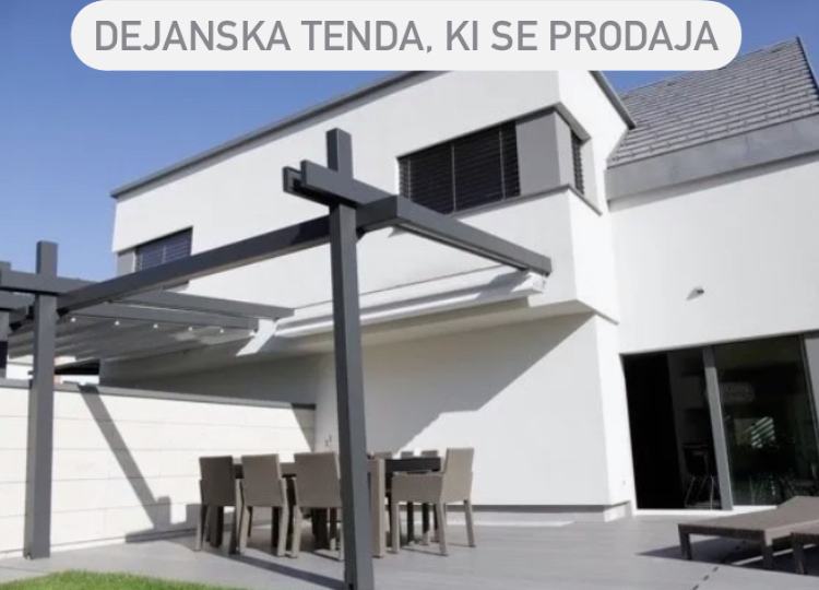 Pergola vrhunske kakovosti, nadstrešek, tenda 4m x 3,5m