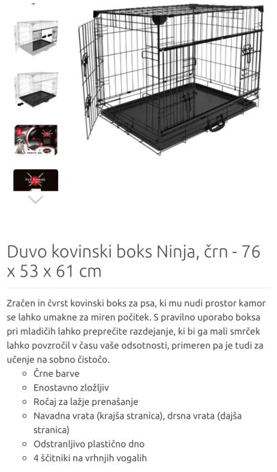 Duvo kovinski boks Ninja, Ern - 76 x 53 x 61cm