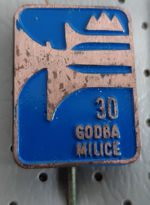 Značka Godba Milice 30 let policija milica