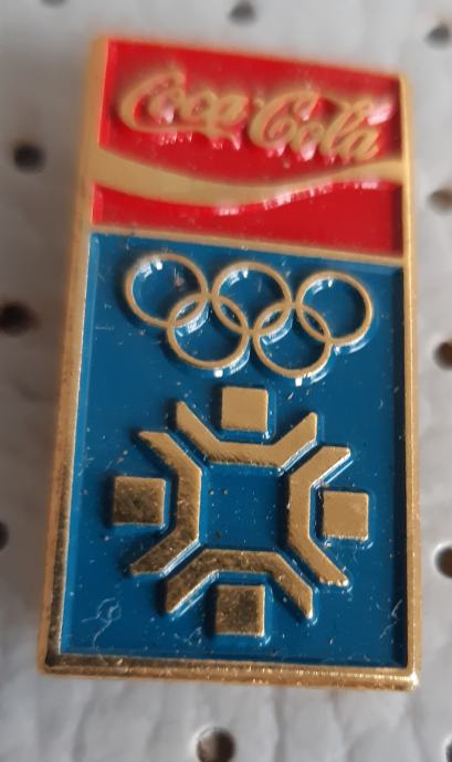 Značka Olimpijske igre Sarajevo 1984 Coca Cola logo zlata