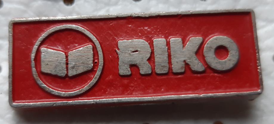 Značka RIKO Ribnica 24x9mm rdeča