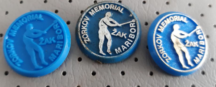 Značke Met kladiva Zorkov memorial ŽAK Maribor