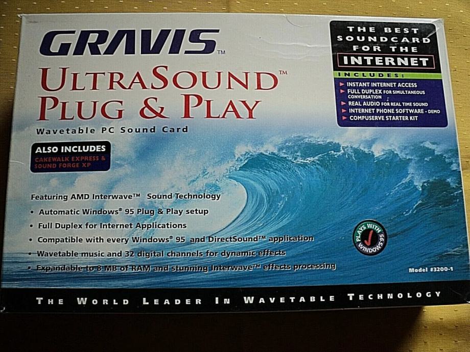 GRAVIS ULTRASOUND (GUS) Plug & Play Wavetable PC Sound Card