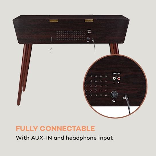 Auna Belle Epoque Retro Gramofon Cd Bt Usb Dab Fm Rjav